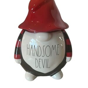 Rae Dunn Kitchen Gnome Artisan Collection Handsome Devil Cookie Jar Canister NEW